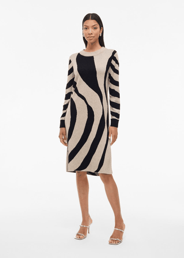 TIF CREWNECK KNIT MIDI DRESS