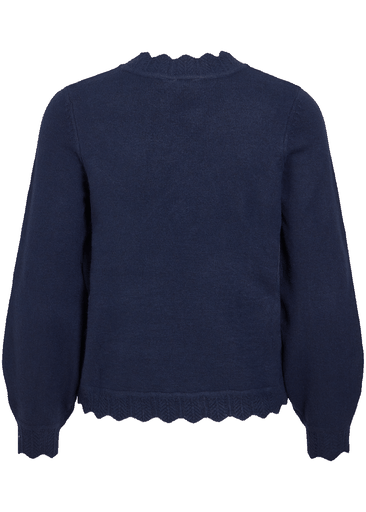 NIKOLINA O-NECK L/S KNIT TOP