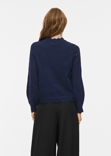 NIKOLINA O-NECK L/S KNIT TOP
