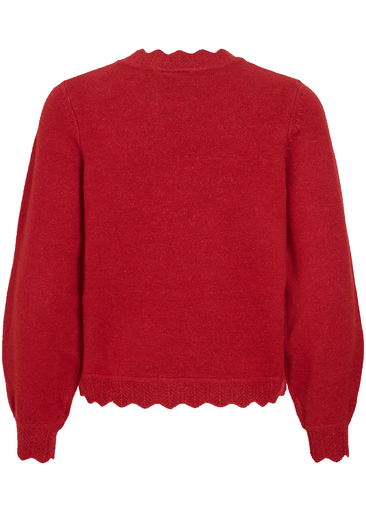 NIKOLINA O-NECK L/S KNIT TOP