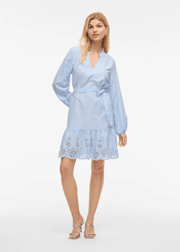 KELLI V-NECK L/S SHORT DRESS