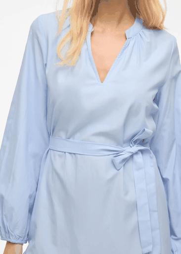 KELLI V-NECK L/S SHORT DRESS