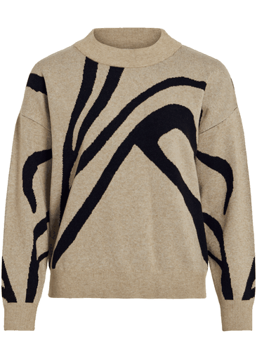 TIF JACQUARD L/S KNIT TOP