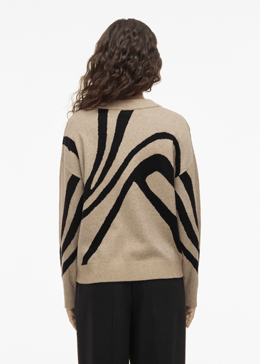 TIF JACQUARD L/S KNIT TOP