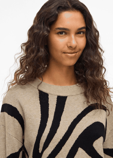 TIF JACQUARD L/S KNIT TOP