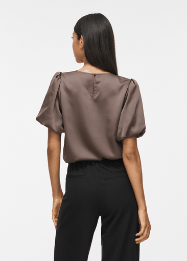 ELLETTE 2/4 SATIN PUFF TOP