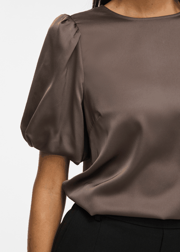 ELLETTE 2/4 SATIN PUFF TOP