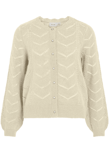 TULI O-NECK L/S DETAIL KNIT CARDI