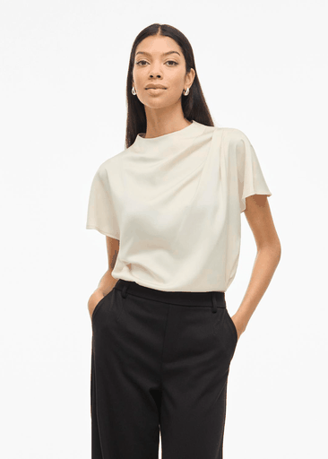 ELMINA FUNNEL NECK S/S TOP