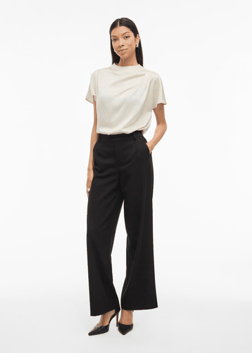 ELMINA FUNNEL NECK S/S TOP