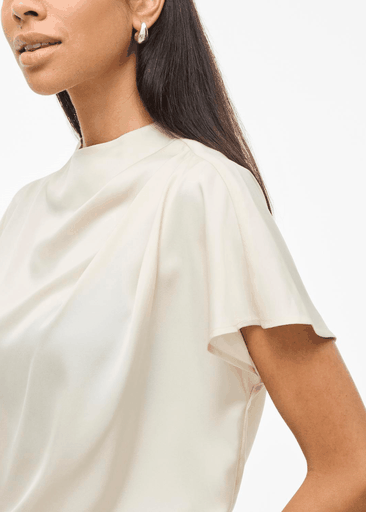 ELMINA FUNNEL NECK S/S TOP