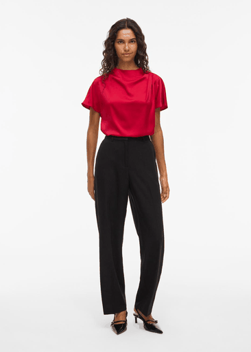 ELMINA FUNNEL NECK S/S TOP