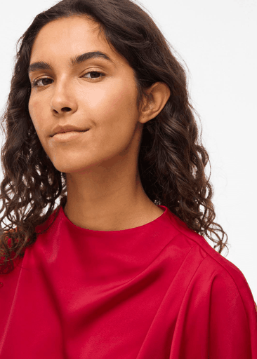 ELMINA FUNNEL NECK S/S TOP