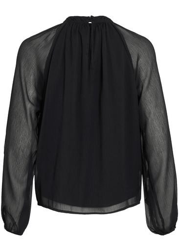 BINNA HIGH NECK L/S FRILL TOP