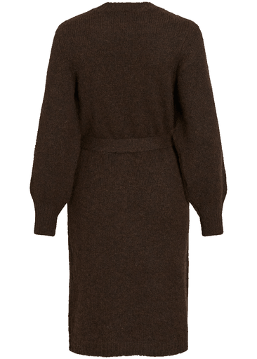 LAMPE O-NECK L/S KNIT MIDI DRESS