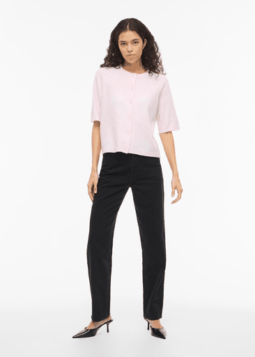 LIGA 2/4 O-NECK KNIT CARDIGAN