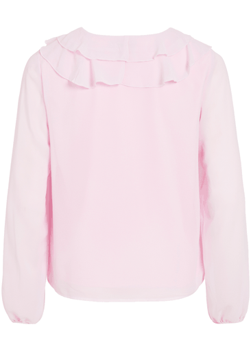 ANE L/S V-NECK FRILL TOP