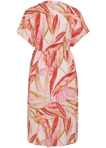 LIMIA PRI V-NECK S/S MIDI DRESS
