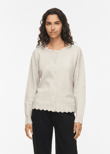 NIKOLINA L/S O-NECK KNIT CARDIGAN