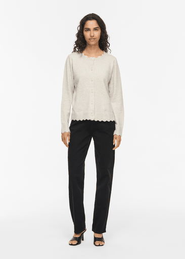 NIKOLINA L/S O-NECK KNIT CARDIGAN