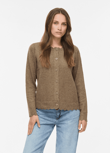 NIKOLINA L/S O-NECK KNIT CARDIGAN