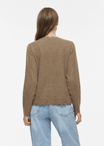 NIKOLINA L/S O-NECK KNIT CARDIGAN