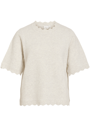 NIKOLINA O-NECK 2/4 KNIT TOP