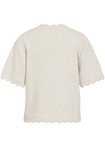 NIKOLINA O-NECK 2/4 KNIT TOP