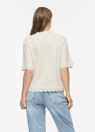 NIKOLINA O-NECK 2/4 KNIT TOP