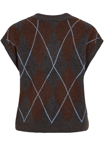 ARGYLE S/L KNIT VEST