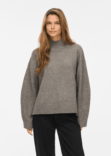 SIA L/S HIGH NECK KNIT PULLOVER