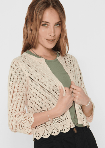 SUN 3/4 CROPPED CARDIGAN SUN 3/4 CROPPED CARDIGAN
