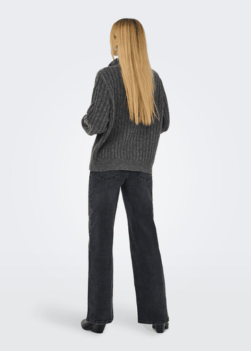 Andrea L/s Zip Cable Pullover Knit