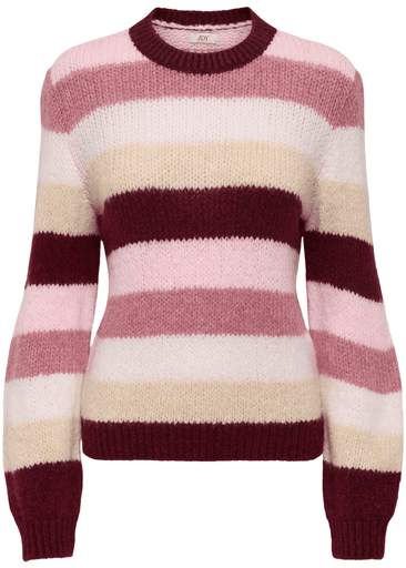 DINEA L/S O-NECK STRIPE PULLOVER