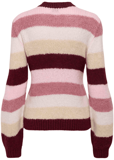 DINEA L/S O-NECK STRIPE PULLOVER