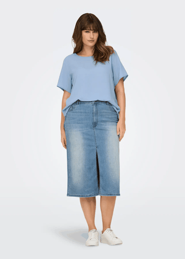ROSE HW SKIRT MIDI DENIM ROSE HW SKIRT MIDI DENIM