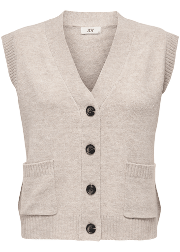 Super S/l V-neck Vest Knt 
