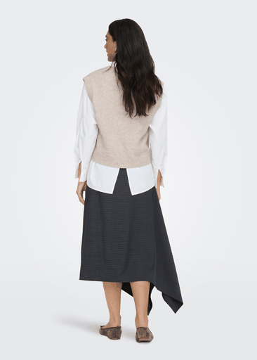 Super S/l V-neck Vest Knt 