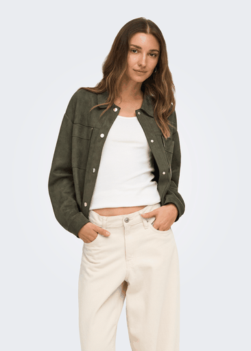 JULLE L/S FAKE SUEDE SHIRT
