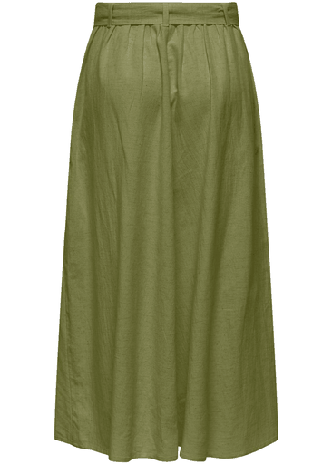 Milan Linen Hw Belted Skirt 