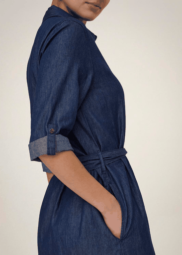 Kai 3/4 Midi Shirt Dress Wvn Dia