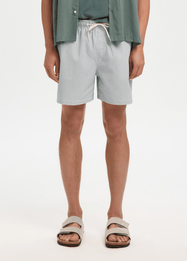 Cooper-Seersucker Swimshorts