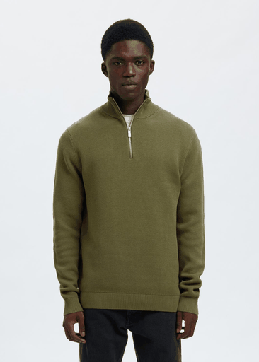 DANE LS KNIT STRUCTURE HALF ZIP