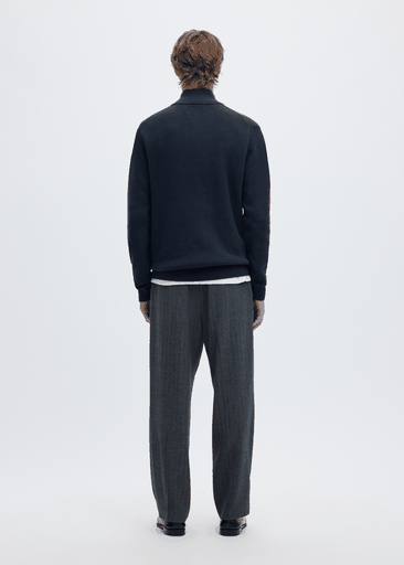 DANE LS KNIT STRUCTURE HALF ZIP