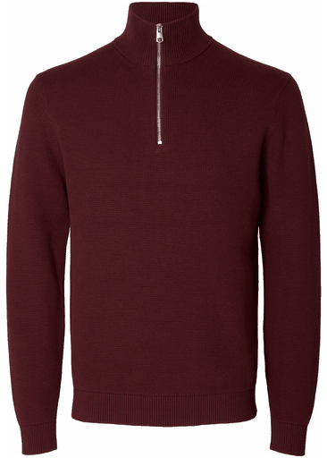 DANE LS KNIT STRUCTURE HALF ZIP