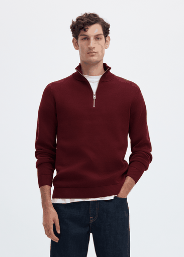 DANE LS KNIT STRUCTURE HALF ZIP