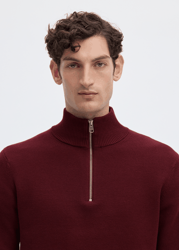 DANE LS KNIT STRUCTURE HALF ZIP