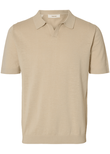 MATTIS SS LINEN BLEND OPEN POLO