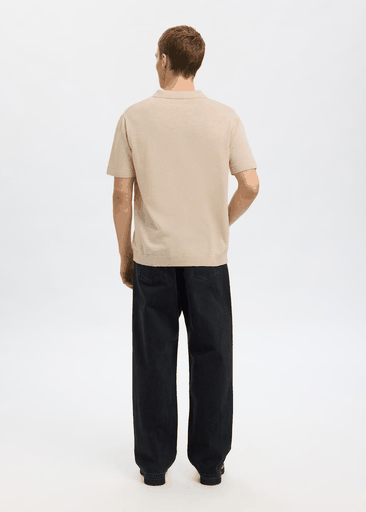 MATTIS SS LINEN BLEND OPEN POLO