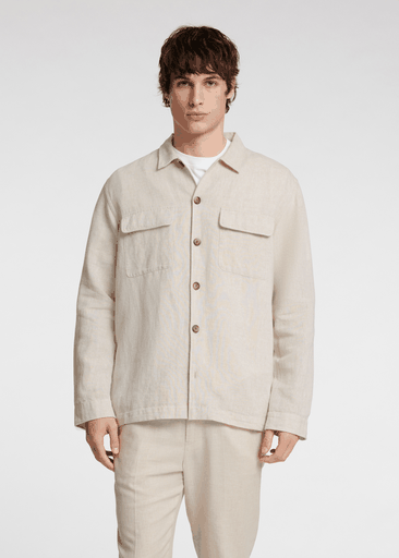 LEROY LINEN BLEND OVERSHIRT LS LEROY LINEN BLEND OVERSHIRT LS
